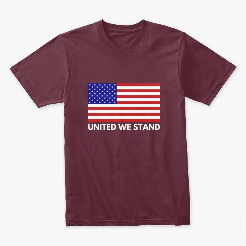 American flag united we stand tee